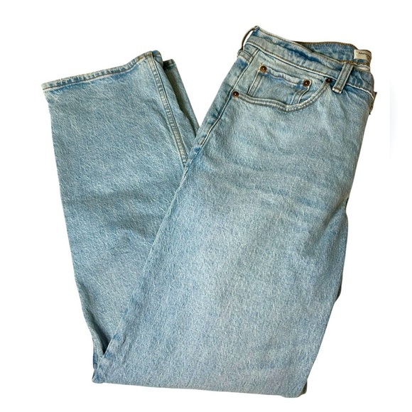Abercrombie & Fitch The Straight Mid Rise Women Jeans size 30/10 Blue/ preloved - Picture 4 of 10